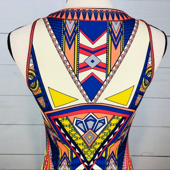 Forever 21 Geometric Print Bodycon Dress Size XS - Picture 7 of 9